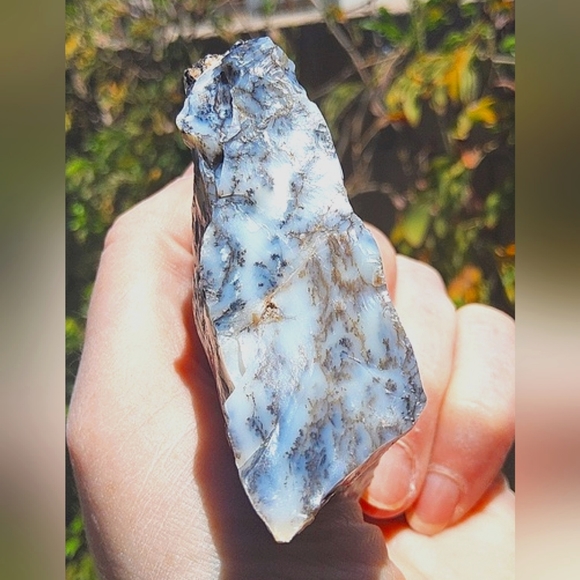 Semi Polished Beautiful Dendritic Opal Slab - Picture 4 of 17